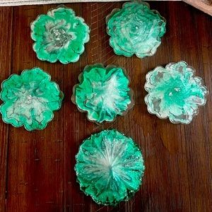 Flower shaped Resin Coasters